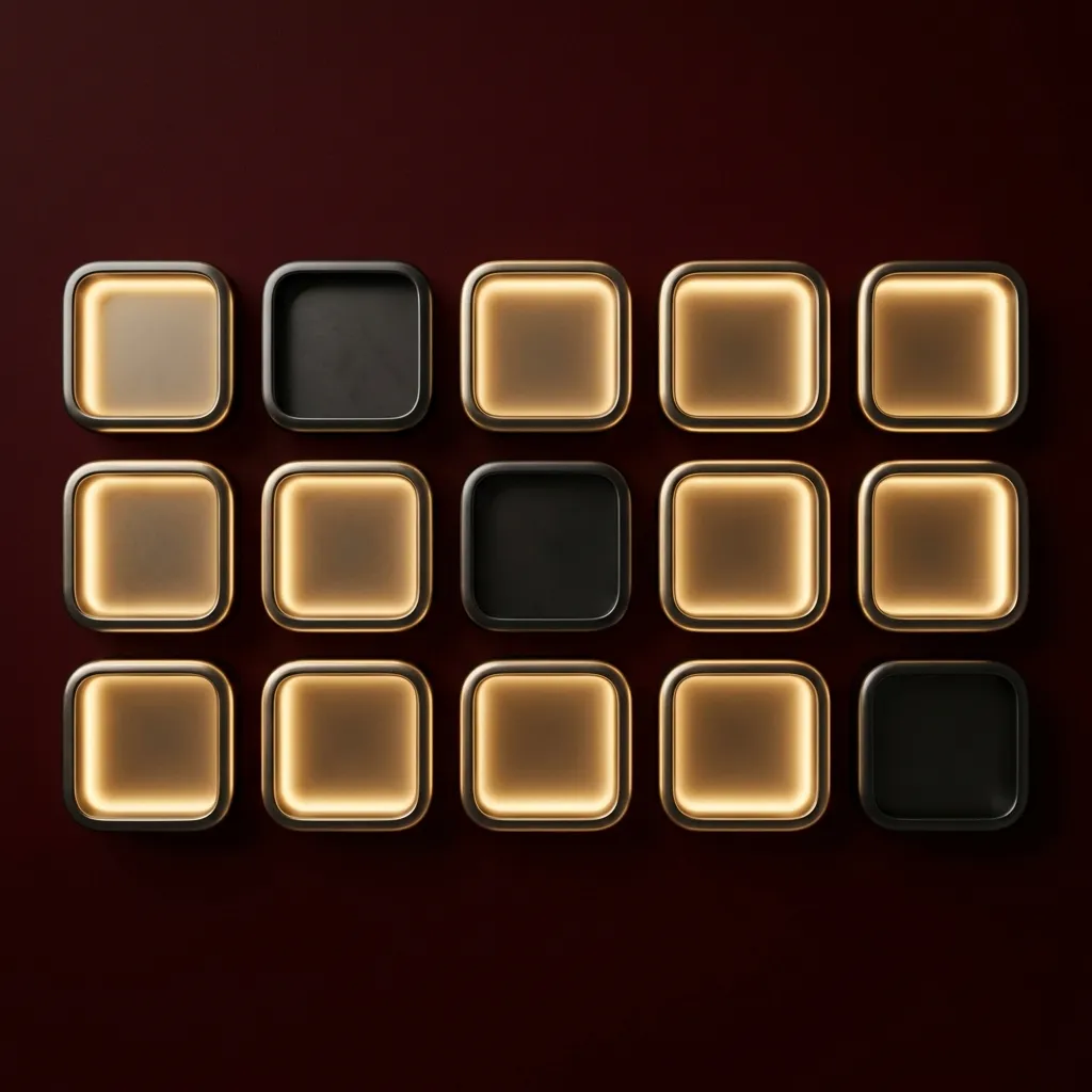 Hold and spin grid with locked gold coin positions