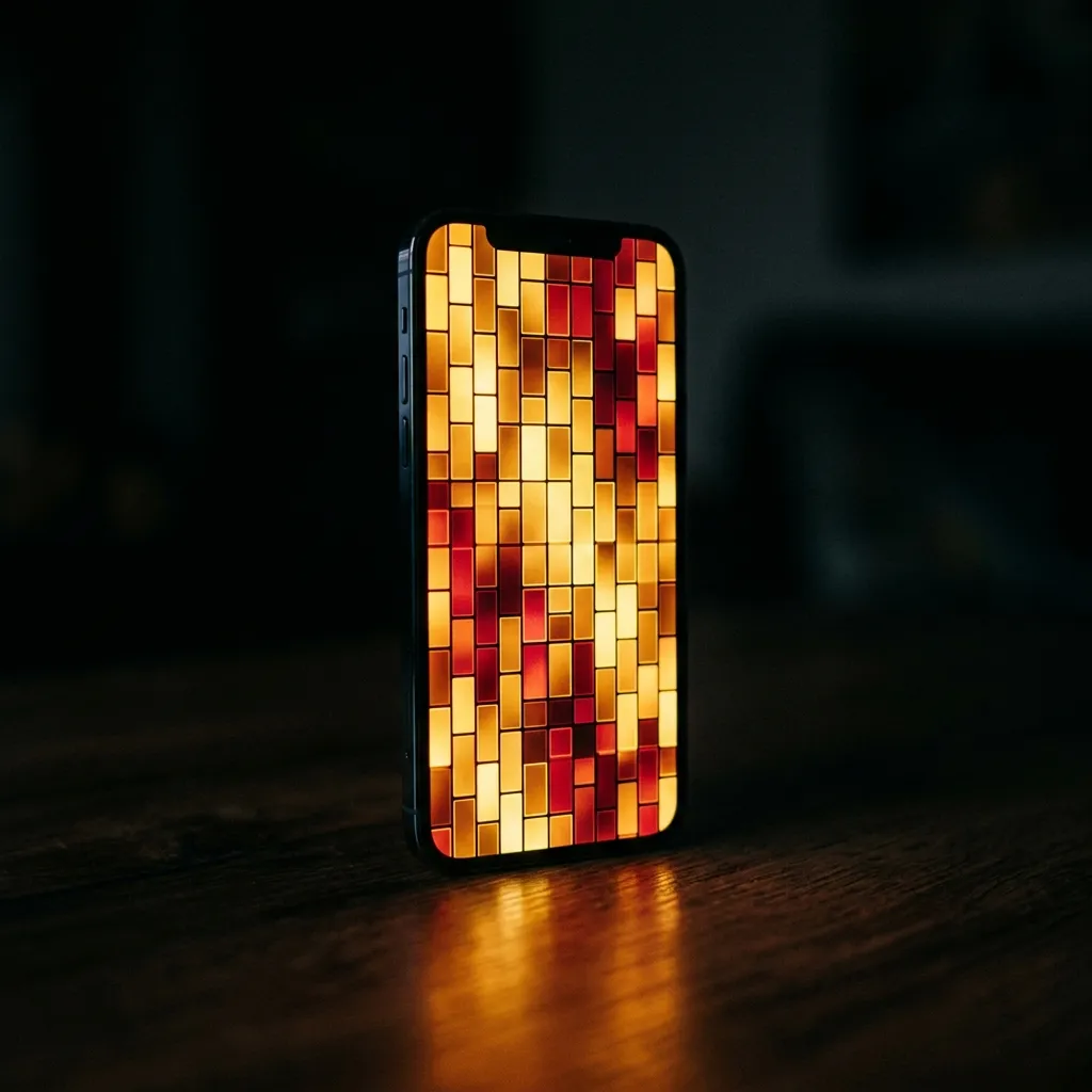 Pokie reels running in a mobile browser in portrait